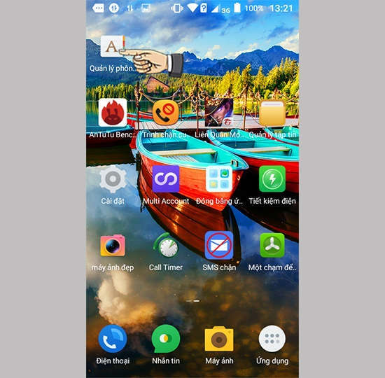 Vào app